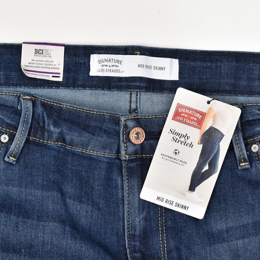 Levi's Mid Rise Skinny Jeans NEW 22 - Picture 7 of 7